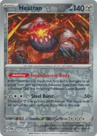 Heatran Reverse Holo 123 Normal