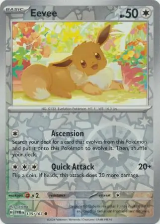 Eevee Reverse Holo 135 Normal