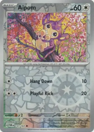 Aipom Reverse Holo 137 Normal