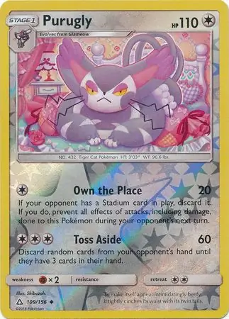 Purugly Reverse Holo 109 Normal