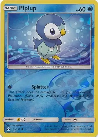 Piplup Reverse Holo 31 Normal