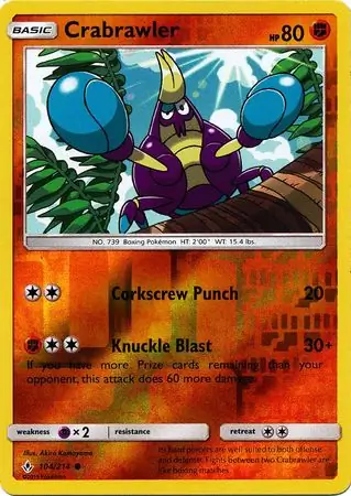 Crabrawler Reverse Holo 104 Normal