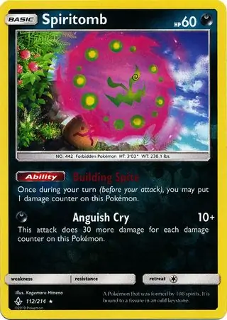Spiritomb Reverse Holo 112 Normal