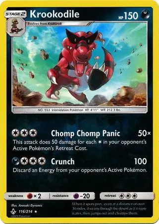 Krookodile Reverse Holo 116 Normal