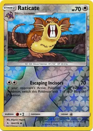 Raticate Reverse Holo 144 Normal