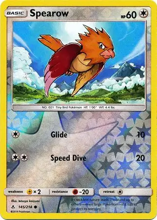 Spearow Reverse Holo 145 Normal
