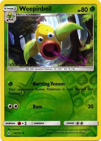 Weepinbell Reverse Holo 14 Normal