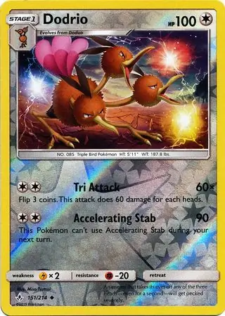 Dodrio Reverse Holo 151 Normal