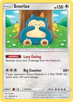 Snorlax Holo 158 Normal