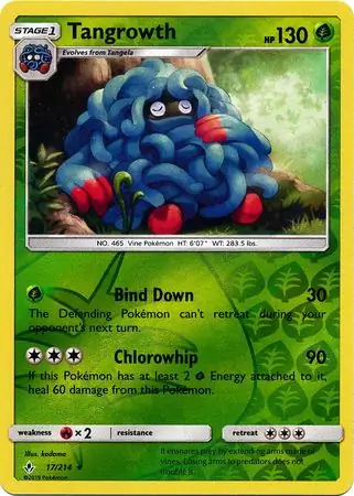 Tangrowth Reverse Holo 17 Normal
