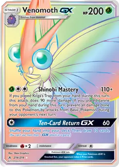 Venomoth GX Secret 216 Normal