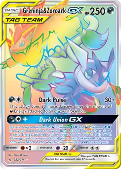 Greninja & Zoroark GX Secret 222 Normal