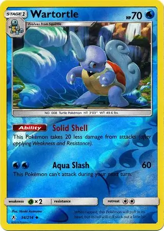 Wartortle Reverse Holo 34 Normal