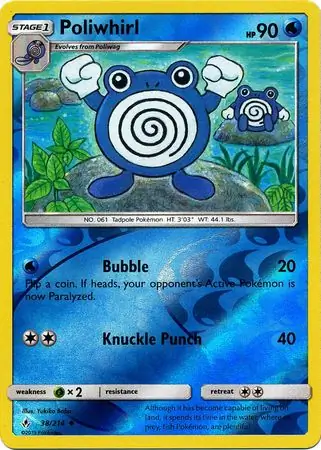 Poliwhirl Reverse Holo 38