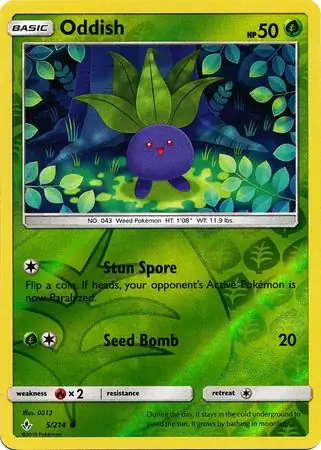 Oddish Reverse Holo 5 Normal