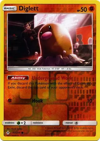 Diglett Reverse Holo 85 Normal