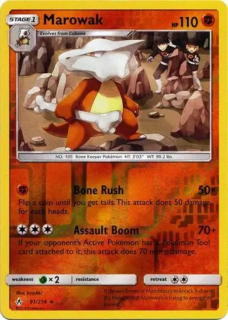 Marowak Reverse Holo 91 Normal