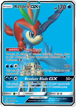 Full Art Keldeo GX 219 Normal