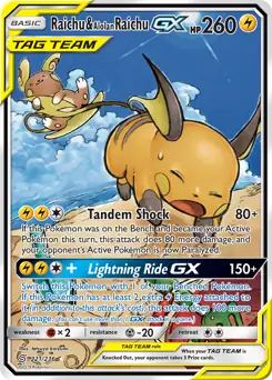 Full Art Raichu & Alolan Raichu GX 221 Normal