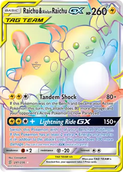 Raichu & Alolan Raichu GX Secret 241 Normal