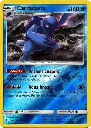 Carracosta Reverse Holo 45 Normal