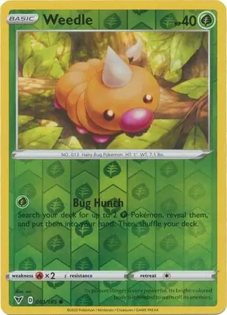Weedle Reverse Holo 001 Normal