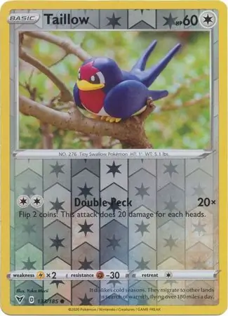 Taillow Reverse Holo 133 Normal
