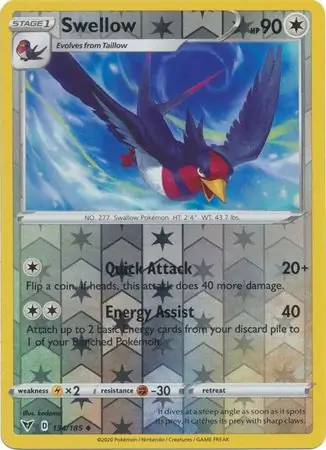 Swellow Reverse Holo 134 Normal