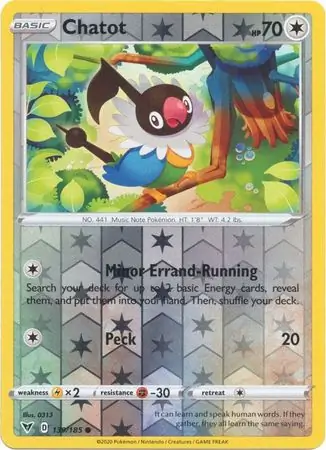 Chatot Reverse Holo 139 Normal