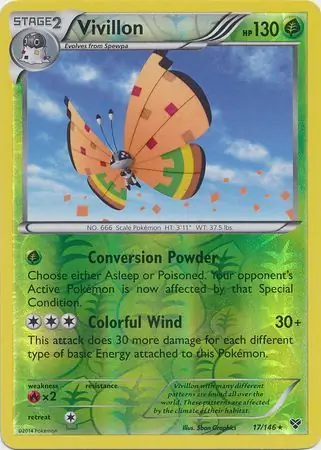 Vivillon Orange Reverse Holo 17