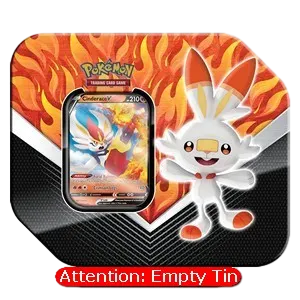Galar Partners Tin: Cinderace V Empty Tin