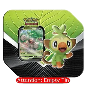 Galar Partners Tin: Rillaboom V Empty Tin