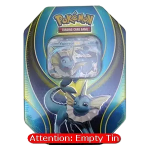 Elemental Power Tins: Vaporeon EX Empty Tin