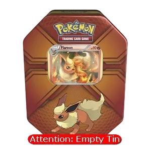 Empty Triple Effect Tins: Flareon Tin