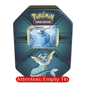 Empty Triple Effect Tins: Vaporeon Tin