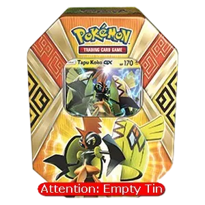 Empty Island Guardians Tins: Tapu Koko GX Tin