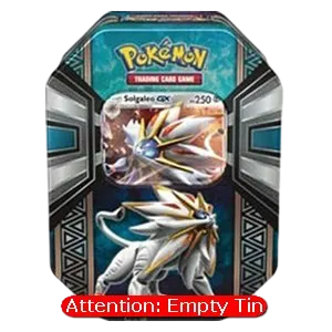 Empty Legends of Alola Tins: Solgaleo GX Tin
