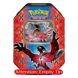 Empty Legends of Kalos Tins: Yveltal EX Tin