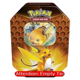 Empty Hidden Fates: Raichu GX Tin