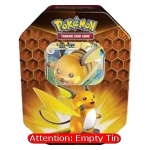 Empty Hidden Fates: Raichu GX Tin