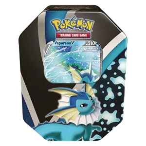 Eevee Evolution Tins: Vaporeon V Tin