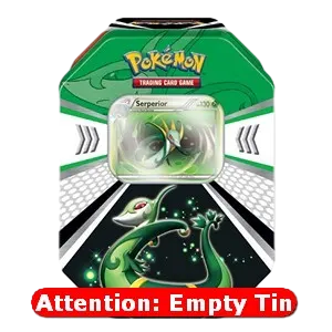 Empty Evolved Battle Action Tins: Serperior Tin
