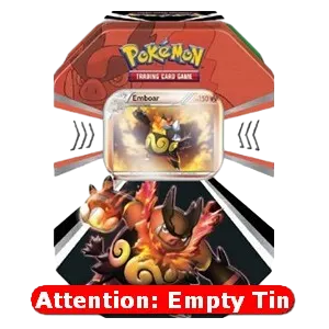 Empty Evolved Battle Action Tins: Emboar Tin