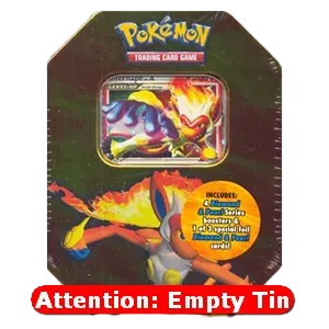 Empty Diamond and Pearl Collector's Tins: Infernape LV.X Tin