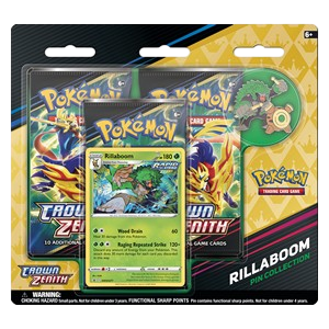 Crown Zenith: Rillaboom Pin Collection 3-Pack Blister