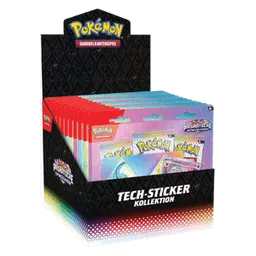 Prismatic Evolutions: Tech Sticker Collection Display